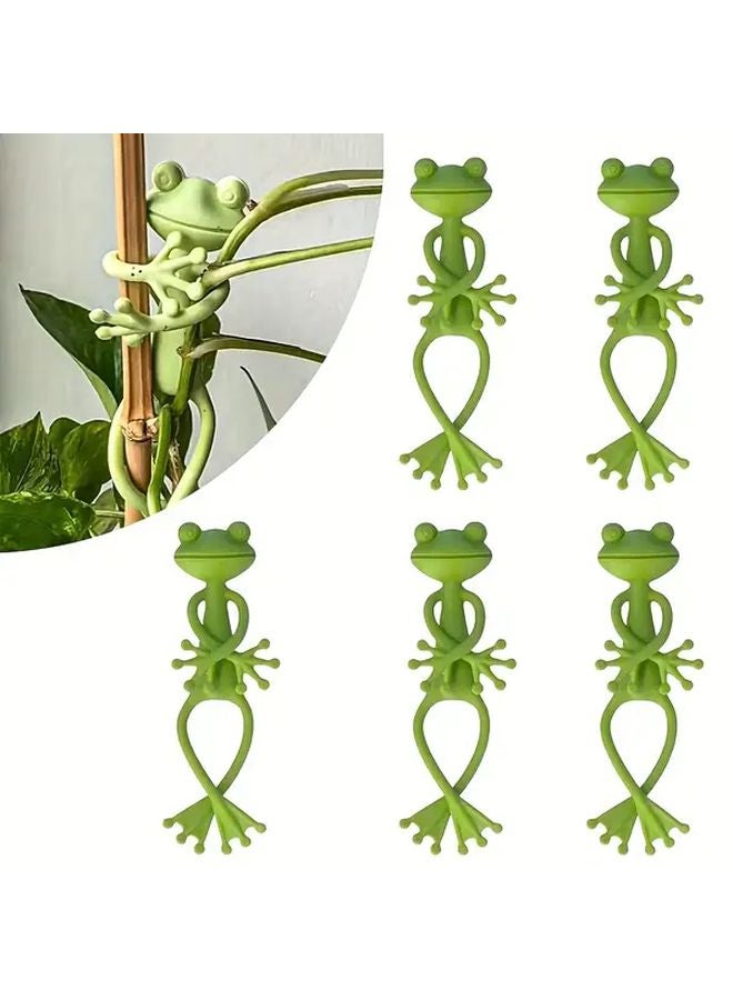 2 Pcs Green Frog Shaped Plant Rack For Climbing Plants Outdoor Stakes Easy Assembly - Image 3