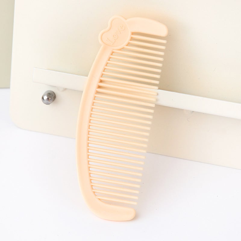 Generic Cartoon Heart Mini Comb Cute Portable Styling Beige (bulk) 