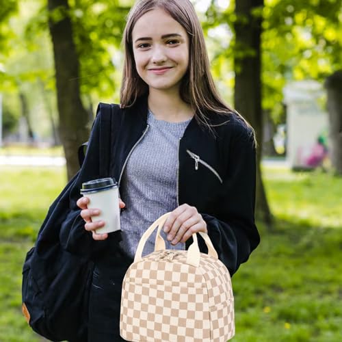 Bluboon Lunch Bag for Women Men Cute Corduroy Lunch Tote Bags Reusable Insulated Lunch Box Large Capacity Reusable Insulated Cooler for Work Picnic or Travel - Image 4