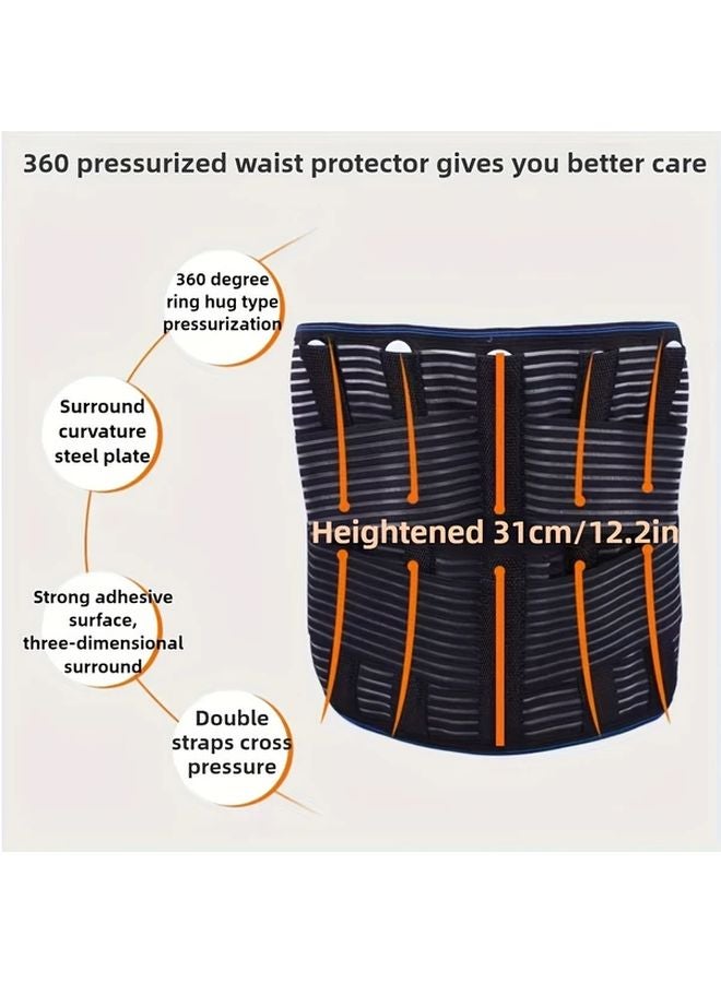 L Size High Elasticity Lumbar Support Cervical Brace Breathable Waist Belt - Image 5