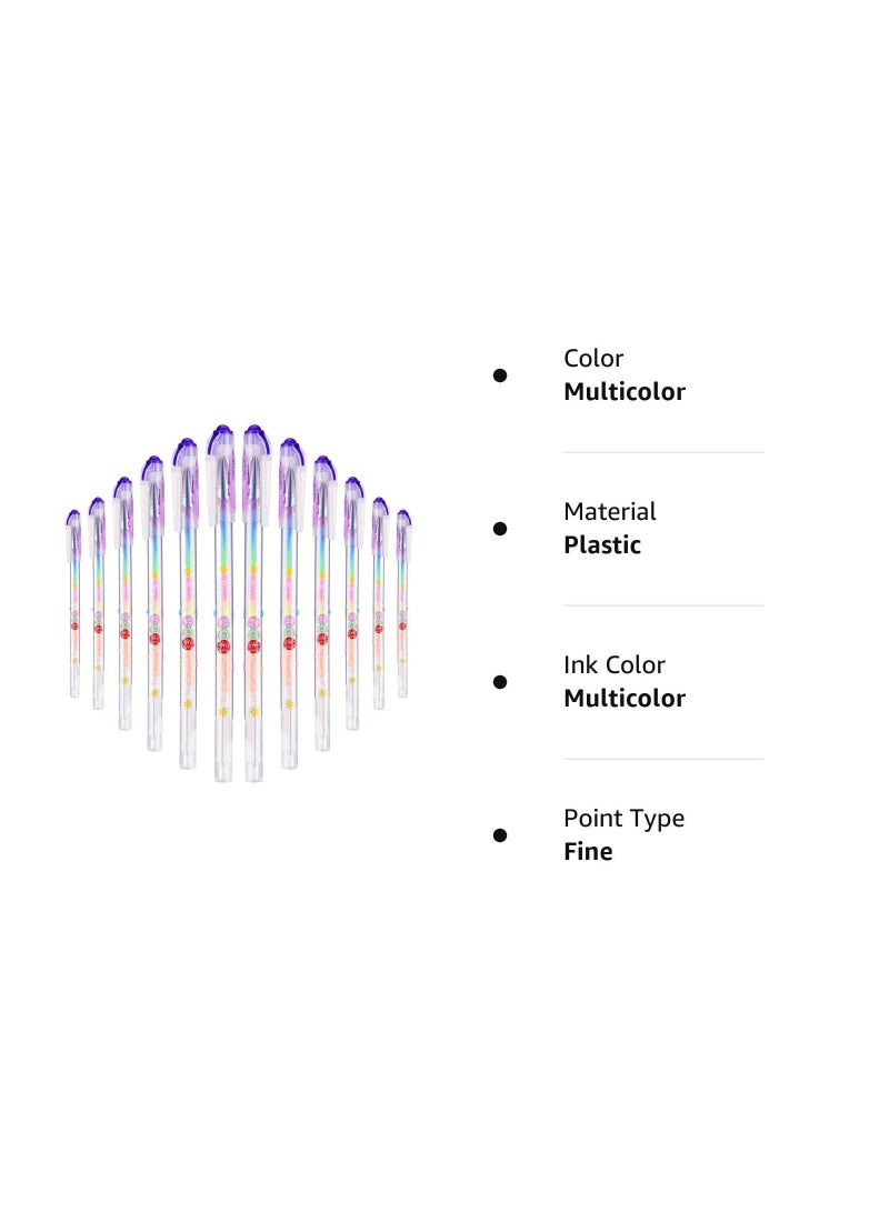 Excefore Scented Glitter Color Pen Multicolor Fun Pens Smooth Writing Stationary Kit Cute Smell Good Fruit Flavors Coloring for Girls Kids Arts Crafts School, 36 Count - Image 5