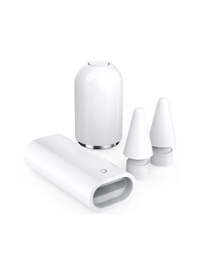 SYOSI for Ipencil Magnetic Cap Plus Adapter and Tips Replacement Accessories Set for Apple Pencil 1st Generation, Accurate Docking Not Easy to Loose for Apple Pencil Steadly (Cap+Tips+Adapter)  - Image 1