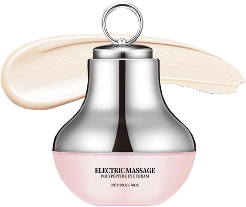 Electric Massage Eye Cream for Dark CircleFirm and Smooth of Fine Lines Tired Eye Refreshment with Gentle Vibration AntiWrinkle Firming Moisturizing 1pcs