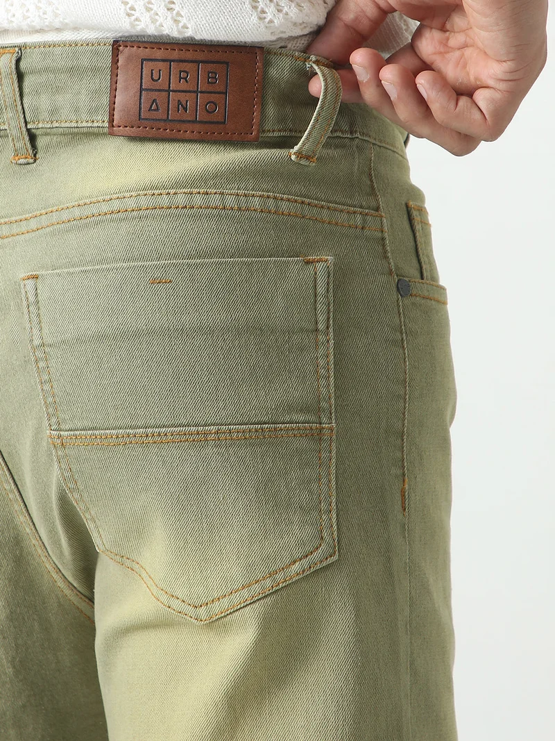 Urbano Fashion  Urbano Fashion Men's Ice Grey Straight Fit Heavy Washed Jeans Stretchable for Women | Best Price UAE