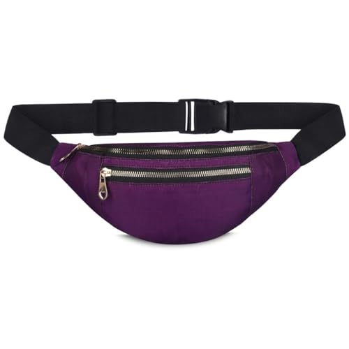 KUKLAR Waist Bag for Men and Women - Travel Fanny Pack with Mobile and Money Pouch (Purple) - Image 1