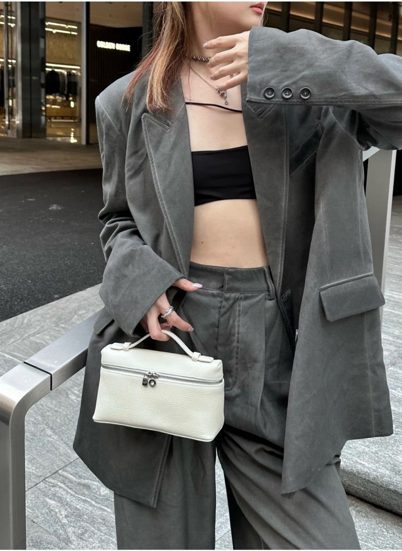 LP Loro Piana Lunch box small square bag Single shoulder handbag crossbody bag  - Image 4