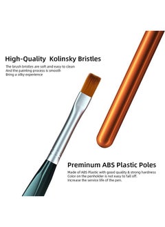 Aokitec Nail Art Brushes Set，6Pcs Gel Polish Nail Art Design Pen Painting Tools With Nail Extension Gel Brush Builder Gel Brush Nail Dotting Pen & Nail Art Liner Brush For Salon At Home Diy Manicure  - Image 3