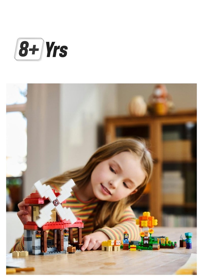 LEGO Minecraft The Windmill Farm Video-Game Set Gift 21262 Building Toy Set (462 Pieces)  - Image 1