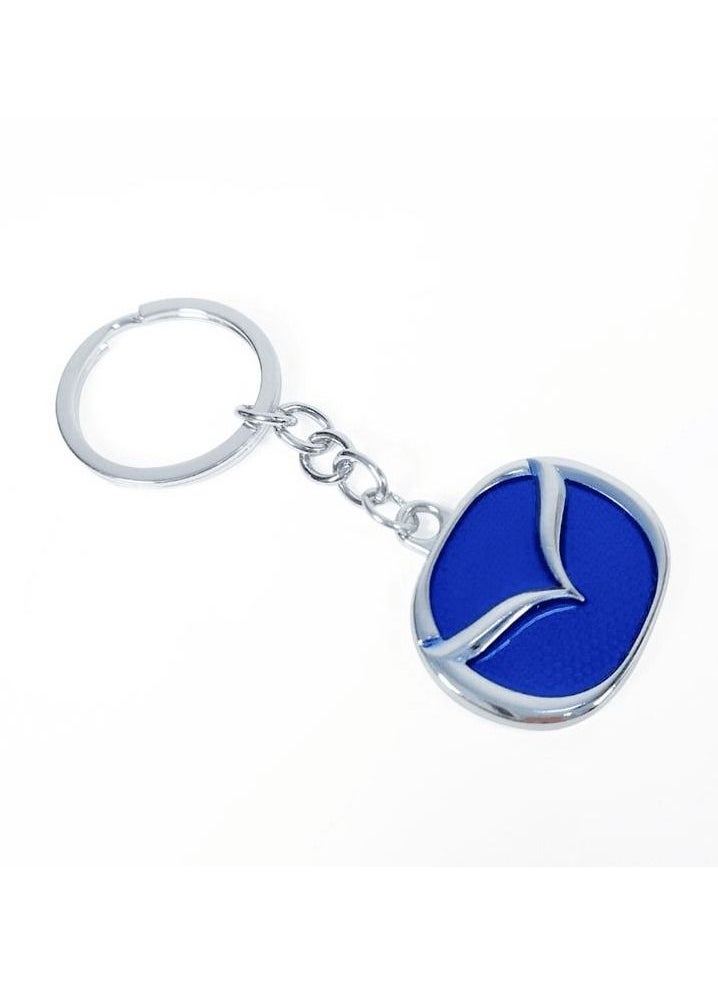 mazda - Mazda Metal Keychain with Durable Ring and Stylish Blue Enamel Design for Car Enthusiasts - Image 1