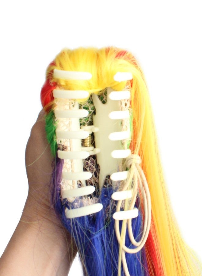 WeKen Hair Ponytail Long Straight Claw in Synthetic Rainbow - Image 2