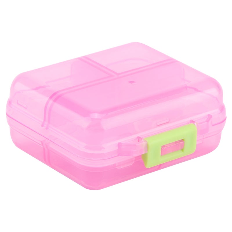 Weekly Pill Organizer 7 Grid Pinkish Premium PP Material - Easy To Clean Dust Proof Non Slip Portable Pill Case for Travel Outdoor Jewelry Storage - Image 1