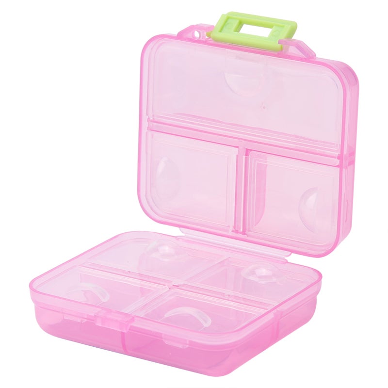 Weekly Pill Organizer 7 Grid Pinkish Premium PP Material - Easy To Clean Dust Proof Non Slip Portable Pill Case for Travel Outdoor Jewelry Storage - Image 2