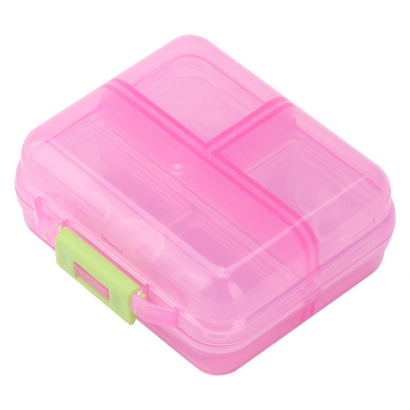 Weekly Pill Organizer 7 Grid Pinkish Premium PP Material - Easy To Clean Dust Proof Non Slip Portable Pill Case for Travel Outdoor Jewelry Storage - Image 3