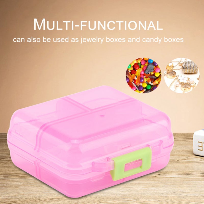 Weekly Pill Organizer 7 Grid Pinkish Premium PP Material - Easy To Clean Dust Proof Non Slip Portable Pill Case for Travel Outdoor Jewelry Storage - Image 5