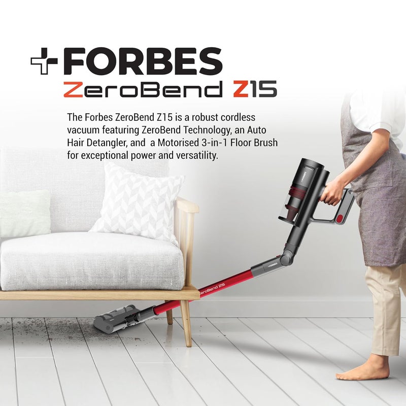 Eureka Forbes Eureka Forbes Zero Bend Z15 150 AWS at Turbo Mode 180 Flex Cordless Vacuum Cleaner Lightweight Compact Cyclonic Filter Auto Hair Detangler Suitable for Indian Homes  - Image 2