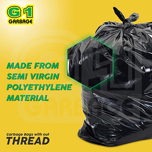 G1 G 1 Garbage Bags | Dustbin Bags | Medium Bags| 19 X 21 Inches | 30 Pack | Pack of 8 | Black - Image 3