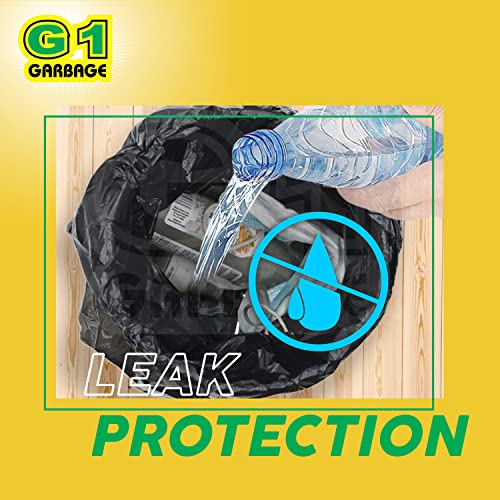 G1 G 1 Garbage Bags | Dustbin Bags | Medium Bags| 19 X 21 Inches | 30 Pack | Pack of 8 | Black - Image 5