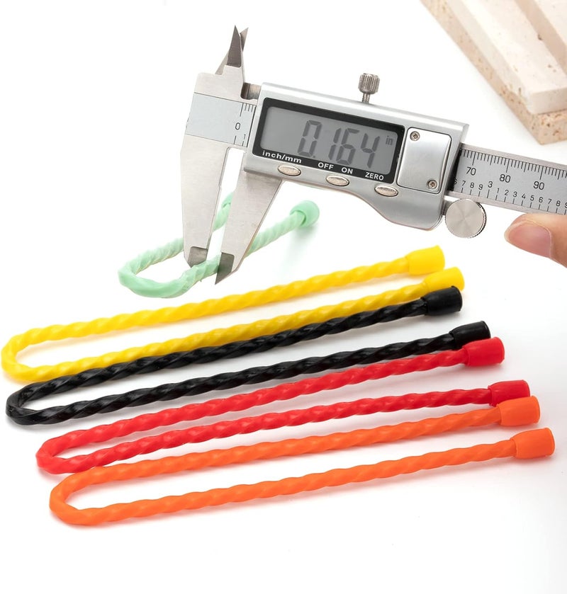 GESIPOR 10 PCS 18-Inch Silicone Cable Ties - Reusable Rubber Twist Ties Bendable Cable Ties for Bundling and Holding, All Purpose Cord Tie for Indoor and Outdoor(5 Colors) - Image 3