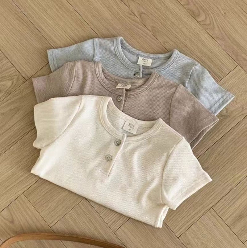 Korean-Style Children'S Round Neck Short-Sleeved T-Shirt Thin Slim-Fit Boys And Girls Baby Summer Base Shirt Top Baby Clothes - Image 4