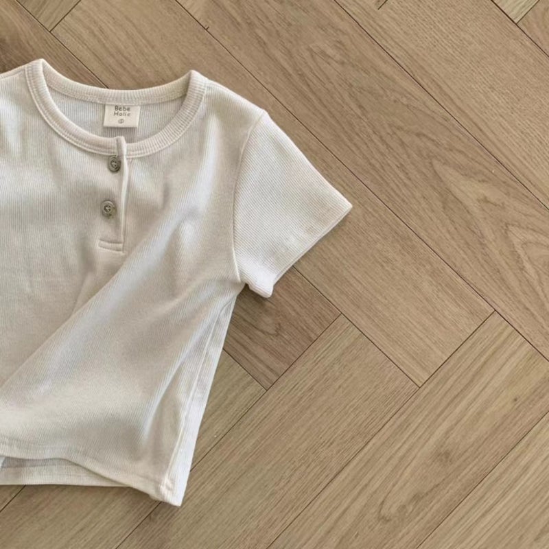 Korean-Style Children'S Round Neck Short-Sleeved T-Shirt Thin Slim-Fit Boys And Girls Baby Summer Base Shirt Top Baby Clothes - Image 3