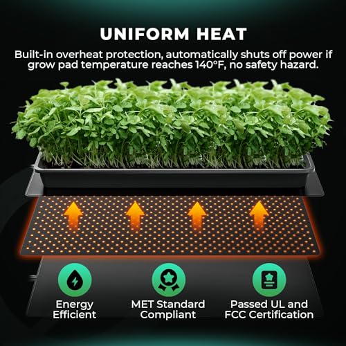 MARS HYDRO 10''x 20.75'' Seedling Heat Mat with Thermostat Combo Set，Heating Pad for for Germination, Indoor Gardening, Greenhouse - Image 3