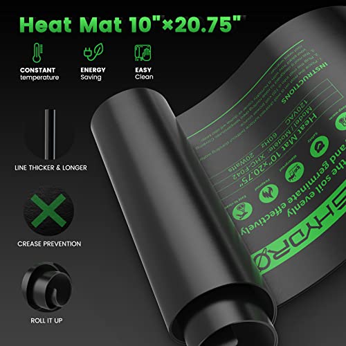 MARS HYDRO 10''x 20.75'' Seedling Heat Mat with Thermostat Combo Set，Heating Pad for for Germination, Indoor Gardening, Greenhouse - Image 5