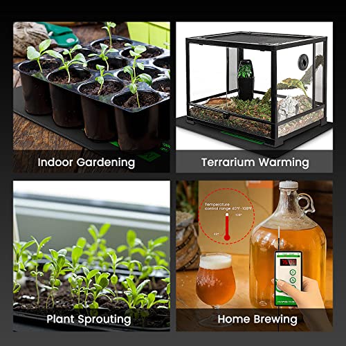 MARS HYDRO 10''x 20.75'' Seedling Heat Mat with Thermostat Combo Set，Heating Pad for for Germination, Indoor Gardening, Greenhouse - Image 4