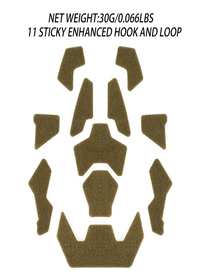 SIVIGEAR 11pcs Tactical Helmet Hook and Loop Fastener Set, DIY Kit for Fast High Cut Helmets, Military Grade Tactical Patches & High-Cut Hook and Loop Stickers Coyote Brown - Image 5