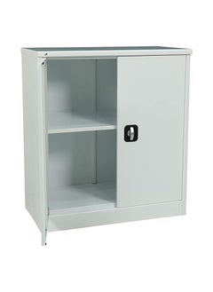 RIGID Steel Curved Low Height Office Cupboard White 102x91.5x47.5cm  - Image 5