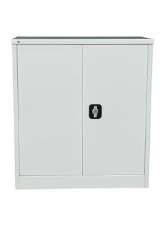 RIGID Steel Curved Low Height Office Cupboard White 102x91.5x47.5cm  - Image 4