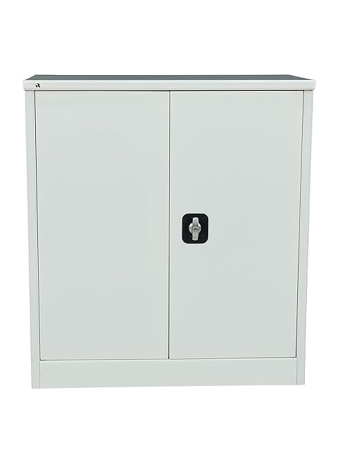 RIGID Steel Curved Low Height Office Cupboard White 102x91.5x47.5cm  - Image 4