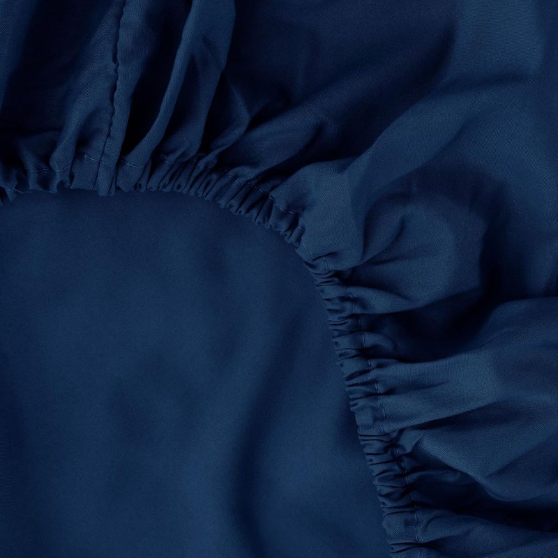 Ghooss Navy Blue Bed Sheets Queen Size Hotel Luxury-Extra Soft 1800 Microfiber Bedding-Wrinkle & Fade Resistant,Machine Washable,Hypoallergenic-4 Piece(Navy Blue,Queen) - Image 4
