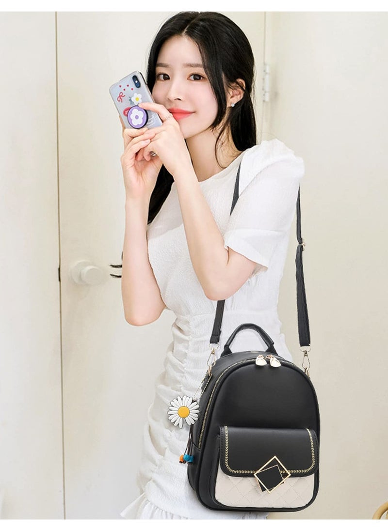 Excefore - Women Fashion Backpack, Purse Mini Handbag Rucksack PU Leather Daypack Shoulder Bags Casual Schoolbags for Teenagers Girls Work School Travel - Image 1