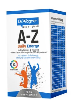 Dr.Wagner A-Z Daily Energy Multivitamin & Minerals - With Ginseng, Lycopene, CoQ10 & Green Tea  - Image 1