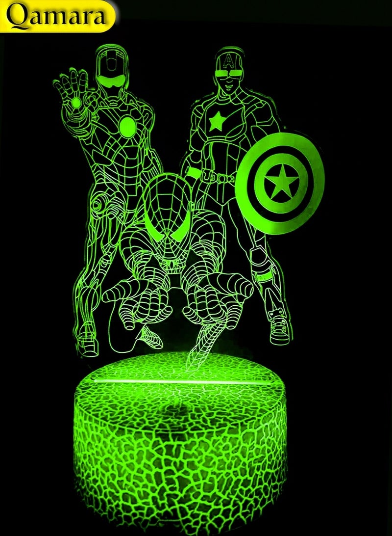  قمرة مصباح ليلي LED، بتصميم شخصية مارفل خيالية علمية، مع جهاز تحكم عن بعد، يبدو جميلًا جدًا في الليل. - Image 2