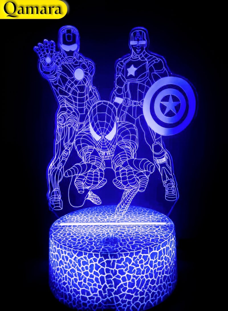  قمرة مصباح ليلي LED، بتصميم شخصية مارفل خيالية علمية، مع جهاز تحكم عن بعد، يبدو جميلًا جدًا في الليل. - Image 3