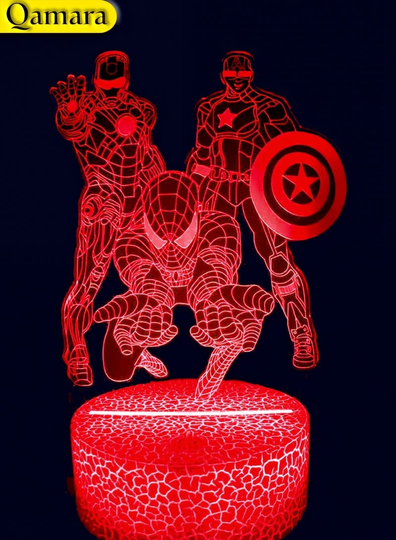  قمرة مصباح ليلي LED، بتصميم شخصية مارفل خيالية علمية، مع جهاز تحكم عن بعد، يبدو جميلًا جدًا في الليل. - Image 4