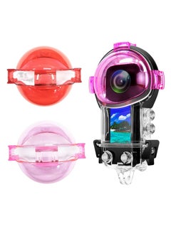 Generic Pack for Insta360 X3 Official Waterproof Case Dive Filters - Red, Pink, Purple, Enhancing Underwater Video & Photography in Various Conditions, Color-Correcting Lens Accessories  - Image 1