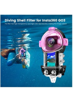Generic Pack for Insta360 X3 Official Waterproof Case Dive Filters - Red, Pink, Purple, Enhancing Underwater Video & Photography in Various Conditions, Color-Correcting Lens Accessories  - Image 2
