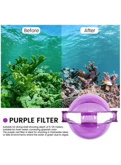 Generic Pack for Insta360 X3 Official Waterproof Case Dive Filters - Red, Pink, Purple, Enhancing Underwater Video & Photography in Various Conditions, Color-Correcting Lens Accessories  - Image 4