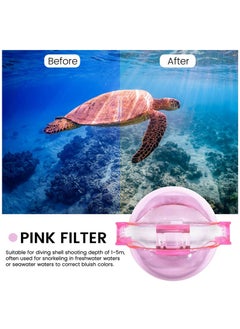 Generic Pack for Insta360 X3 Official Waterproof Case Dive Filters - Red, Pink, Purple, Enhancing Underwater Video & Photography in Various Conditions, Color-Correcting Lens Accessories  - Image 5