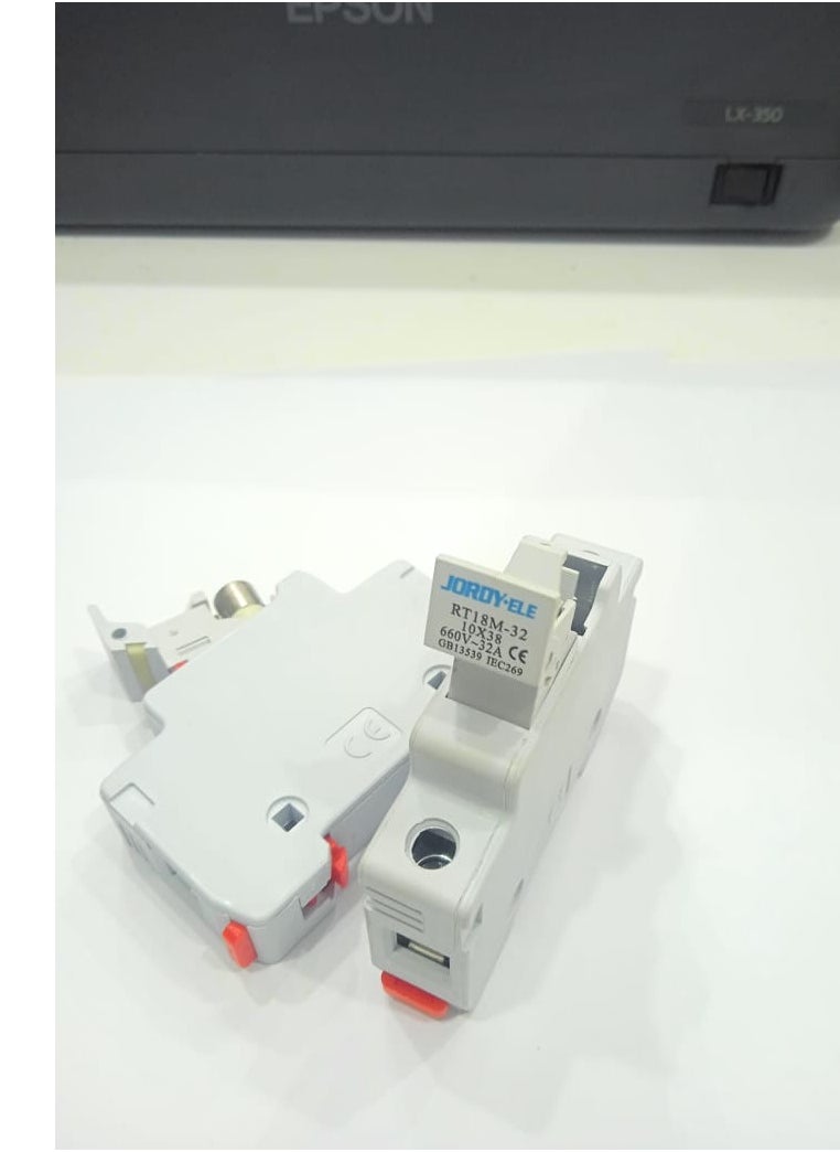 Jordy  - Fuse Holder (RT18M-32A) CE Approved for 10x38mm Fuse,1P,660Vac (2pcs) - Image 1