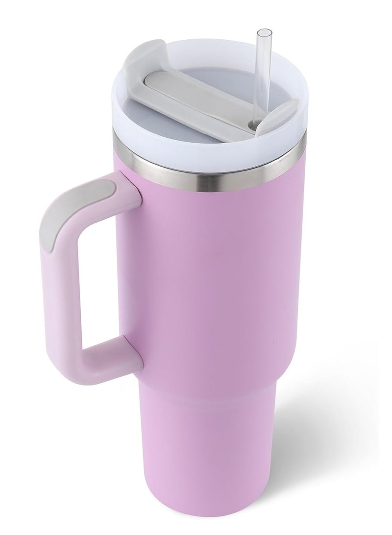 1200ml Tumbler with Handle Large 40 oz Water Bottle Insulated Tumbler with Lid and Straw - Image 1