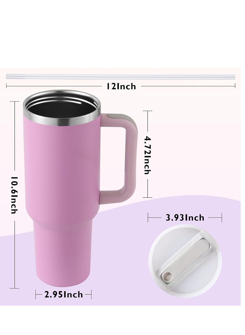 1200ml Tumbler with Handle Large 40 oz Water Bottle Insulated Tumbler with Lid and Straw - Image 3