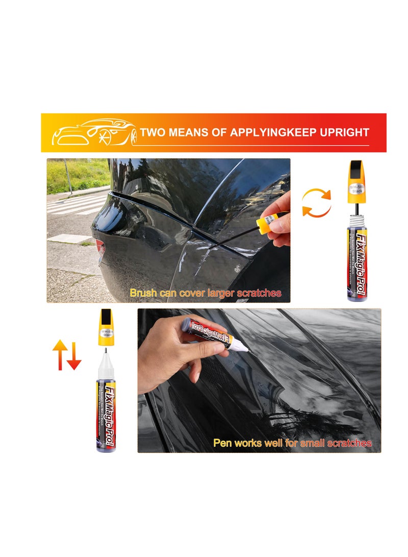 SYOSI Touch Up Paint for Cars, 4 Pcs Black Car Paint Scratch Repair, Two-in-One Car Paint Scratch Repair, Car Scratch Remover Pen, Automotive Touch Up Paint Pen to Repair Car Paint Scratches - Image 3