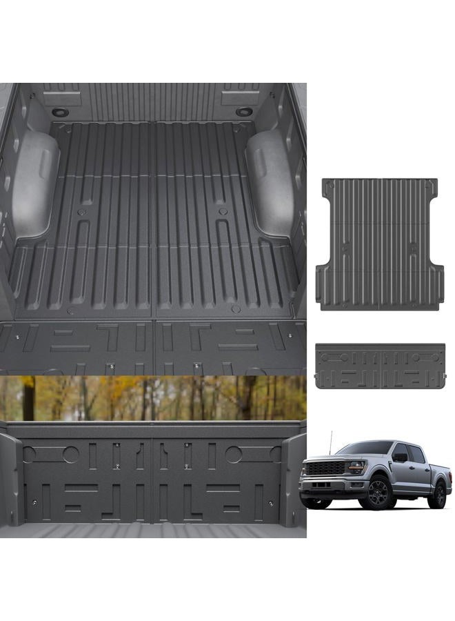 Dattumar Truck Bed Mat Tailgate Mat Compatible with 2021-2025 Ford F150 or F150 Lightning 5.5Ft Bed All Weather Protection TPE Accessories (21-25 F150 & Lightning 5.5FT) - Image 1