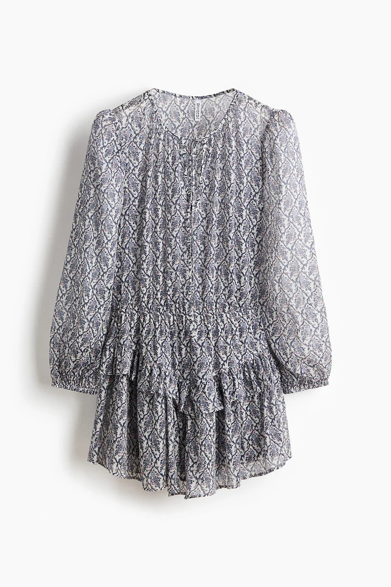 H&M  Flounce-trimmed dress for Women | Best Price UAE