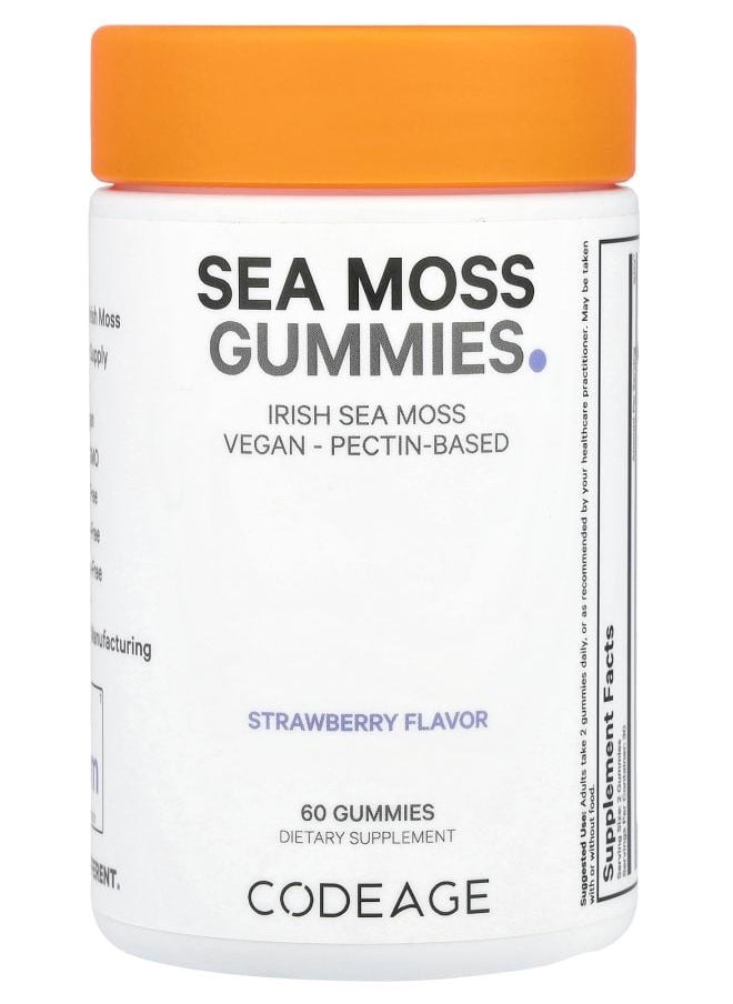 Codeage Sea Moss Gummies Strawberry 60 Gummies 