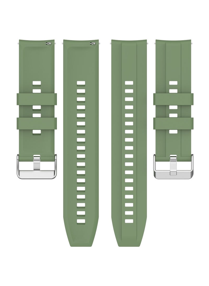 22MM Straps Compatible with Huawei Watch GT5(46MM)/GT4(46MM)/GT3(46MM)/GT3 Pro(46MM)/GT2(46MM)/GT2e(46MM)/GT/GT Runner,Huawei Watch 4/4 Pro/3/3 Pro,Honor Watch 4 Pro/GS3/Magic Watch 2,Soft Silicone Band for Men, Women,Green - Image 5
