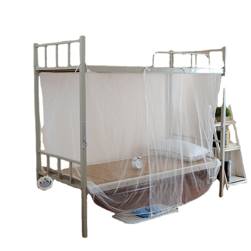general Student Dormitory Mosquito Net with Zipper and Dustproof Top for Single or Double Beds - Image 5